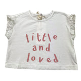 Zhoe &amp; Tobiah Solid Color Print T-Shirt White For Baby Girl