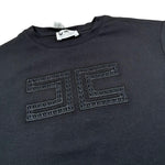 Elisabetta Franchi T-Shirt Girocollo Tinta Unita con Stampa per Bambina EGTS66J NERO ELISABETTA FRANCHI 