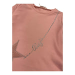 LIU JO abito in felpa girocollo tinta unita con stampa Rosa per Bambina KF4070X ROSA LIU JO 