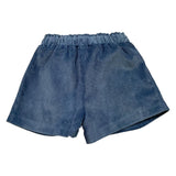 PLEASE short tinta unita in camoscio Azzurro per Neonata RE03062G65 AZZURRO PLEASE 