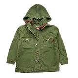 Bern Solid Color Long Sleeve Shirt With Hood Green For Boys
