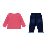 GUESS completo 2 pezzi shirt-jeans Rosa per Neonata A4YG06K6YW0 ROSA GUESS 