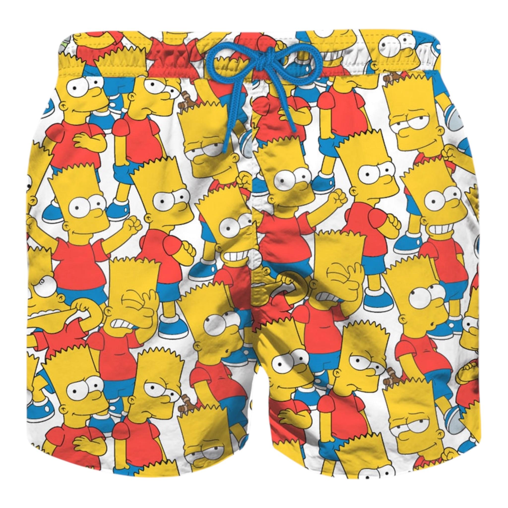 Saint Barth Costume Tinta Unita con Stampa Bart per Bambino BARTMIX BIANCO SAINT BARTH 