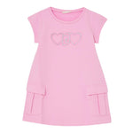 Liu Jo Abito Mezza Manica Tinta Unita con Logo per Neonata KA5017N ROSA LIU JO 