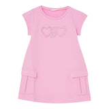 Liu Jo Abito Mezza Manica Tinta Unita con Logo per Neonata KA5017N ROSA LIU JO 