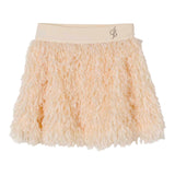 MISS BLUMARINE short  tinta unita in pelliccia con logo Avorio per Bambina IF4074 AVORIO MISS BLUMARINE 