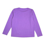 LIU JO shirt girocollo tinta unita con stampa e applicazioni Viola per Bambina GF4093 VIOLA LIU JO 