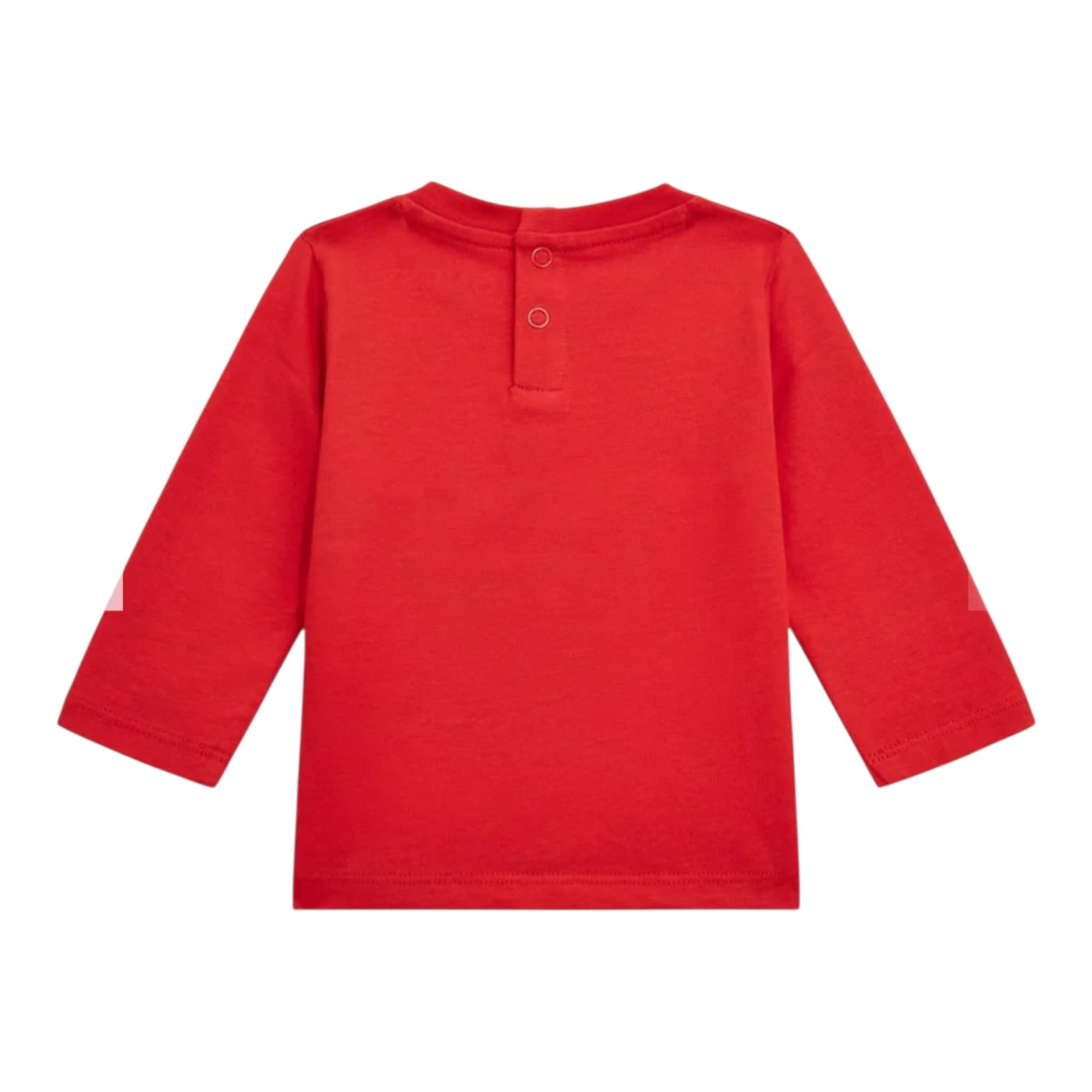 GUESS shirt girocollo tinta unita con stampa Rosso per Neonato I4YI02K8HM4XX ROSSO GUESS 