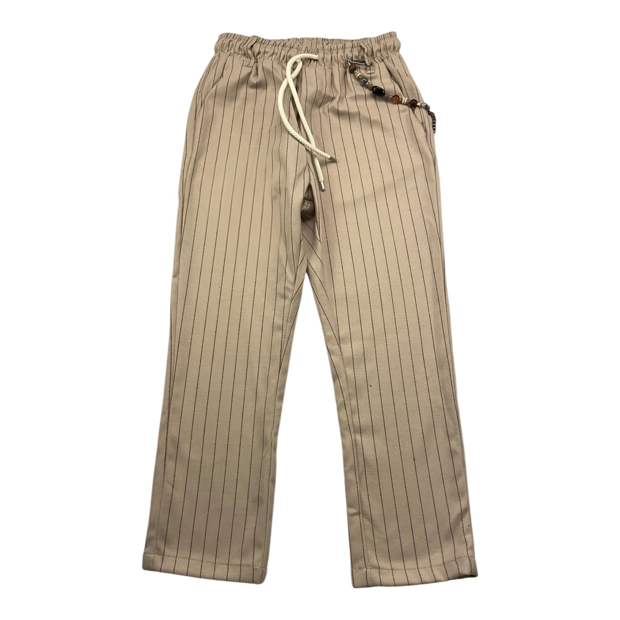NEVER TOO pantalone tinta unita con fantasia a righe Beige per Bambino NT2120RX BEIGE NEVER TOO 