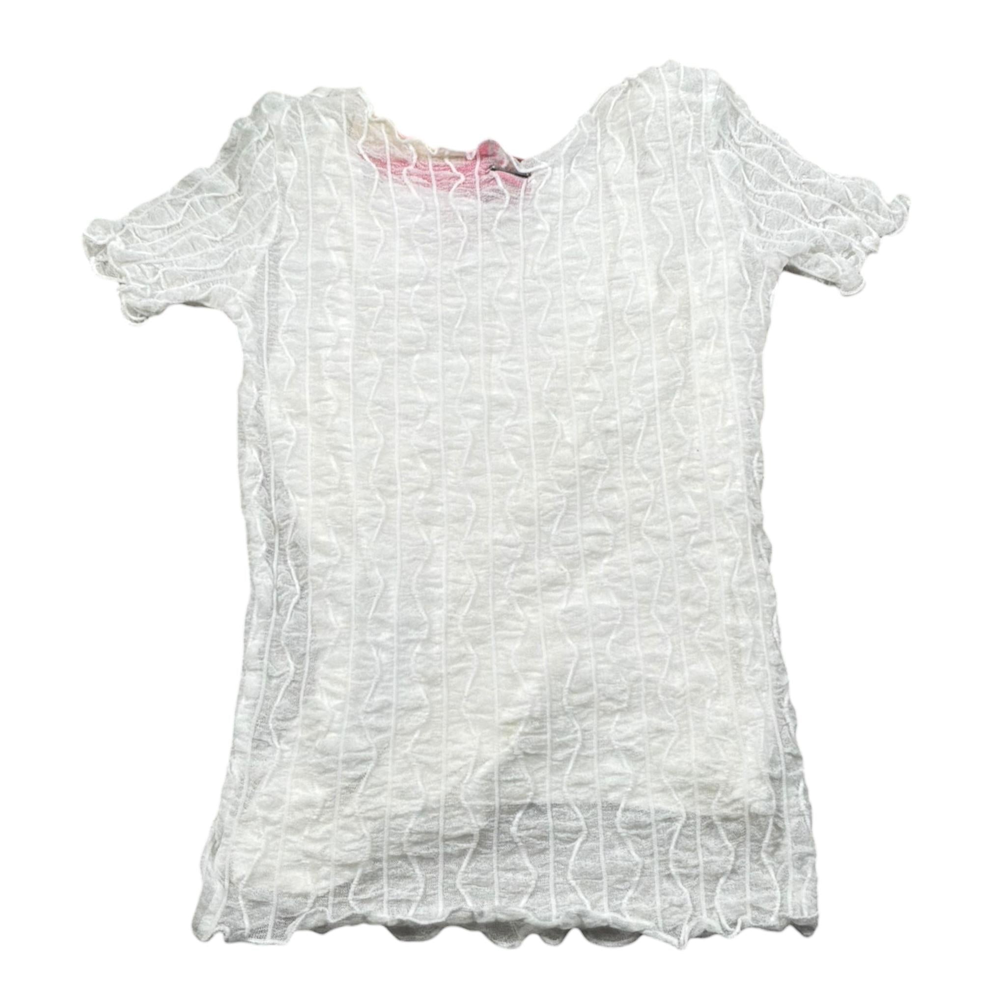 Liu Jo T-Shirt Tinta Unita con Ricami per Bambina GA5062 BIANCO LIU JO 