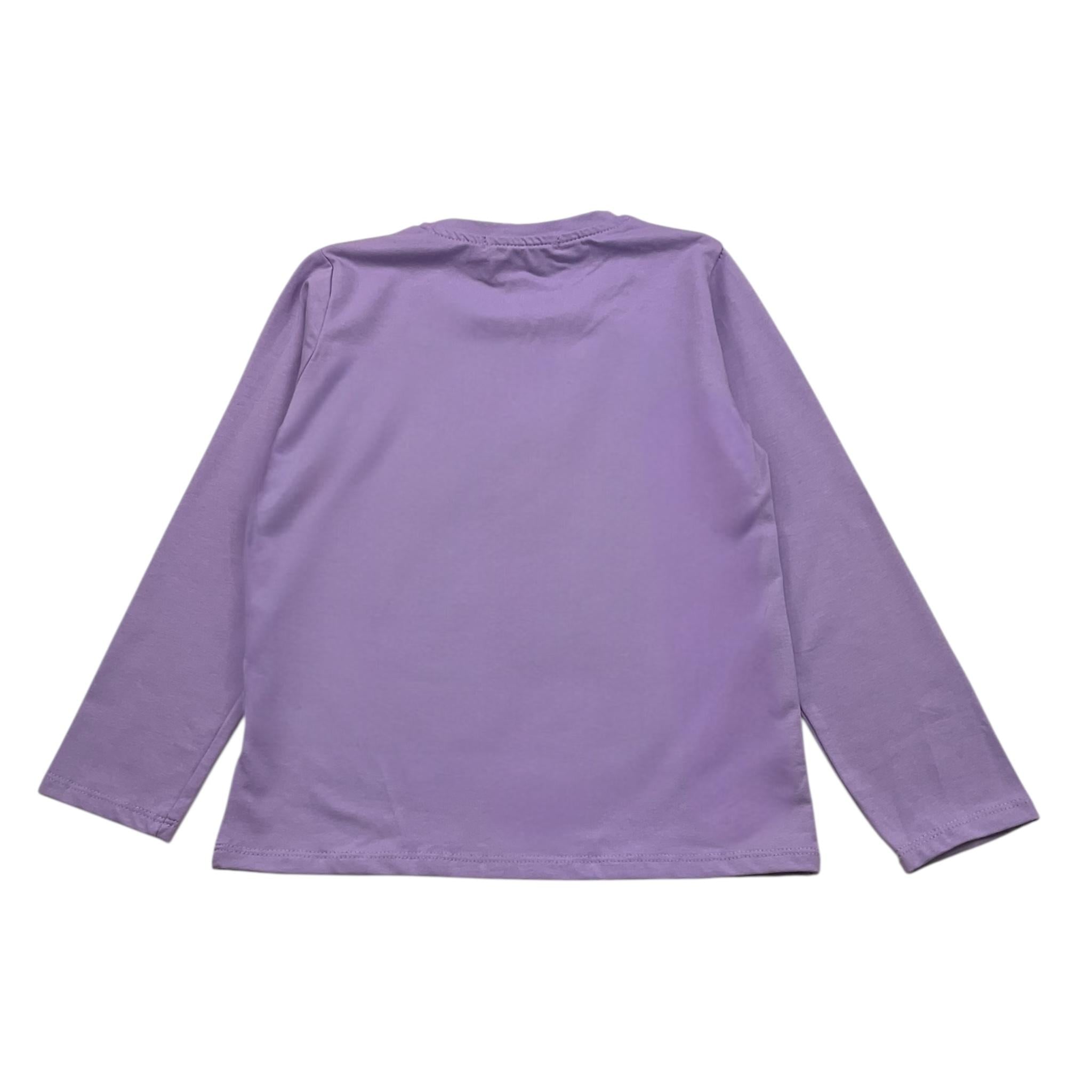 MOUSSE shirt girocollo tinta unita con stampa Viola per Neonata HKTL362L1N VIOLA MOUSSE 