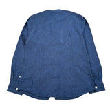 Manuel Ritz Camicia Manica Lunga Tinta Unita con Collo Coreano per Bambino MR2876 BLU MANUEL RITZ 