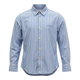 Saint Barth Camicia Bicolore con Fantasia A Righe per Bambino 00867L BIANCO/AZZURRO SAINT BARTH 