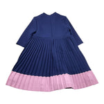 MIMISOL abito bicolore girocollo con fiocco Blu per Bambina MFAB609 BLU MIMISOL 