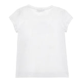 Monnalisa T-Shirt Girocollo Tinta Unita con Brillantini per Neonata 115622N BIANCO MONNALISA 