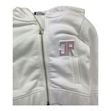JOHN RICHMOND felpa con zip e cappuccio tinta unita con logo Bianco per Neonata RIA25086FE BIANCO JOHN RICHMOND 