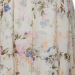 Dixie Abito Tinta Unita con Fantasia Fiori per Bambina AB57364G39 BEIGE DIXIE 