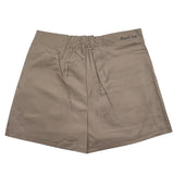 Monelli Kids Shorts Solid Color With Elastic Waist And Zip Beige For Girls