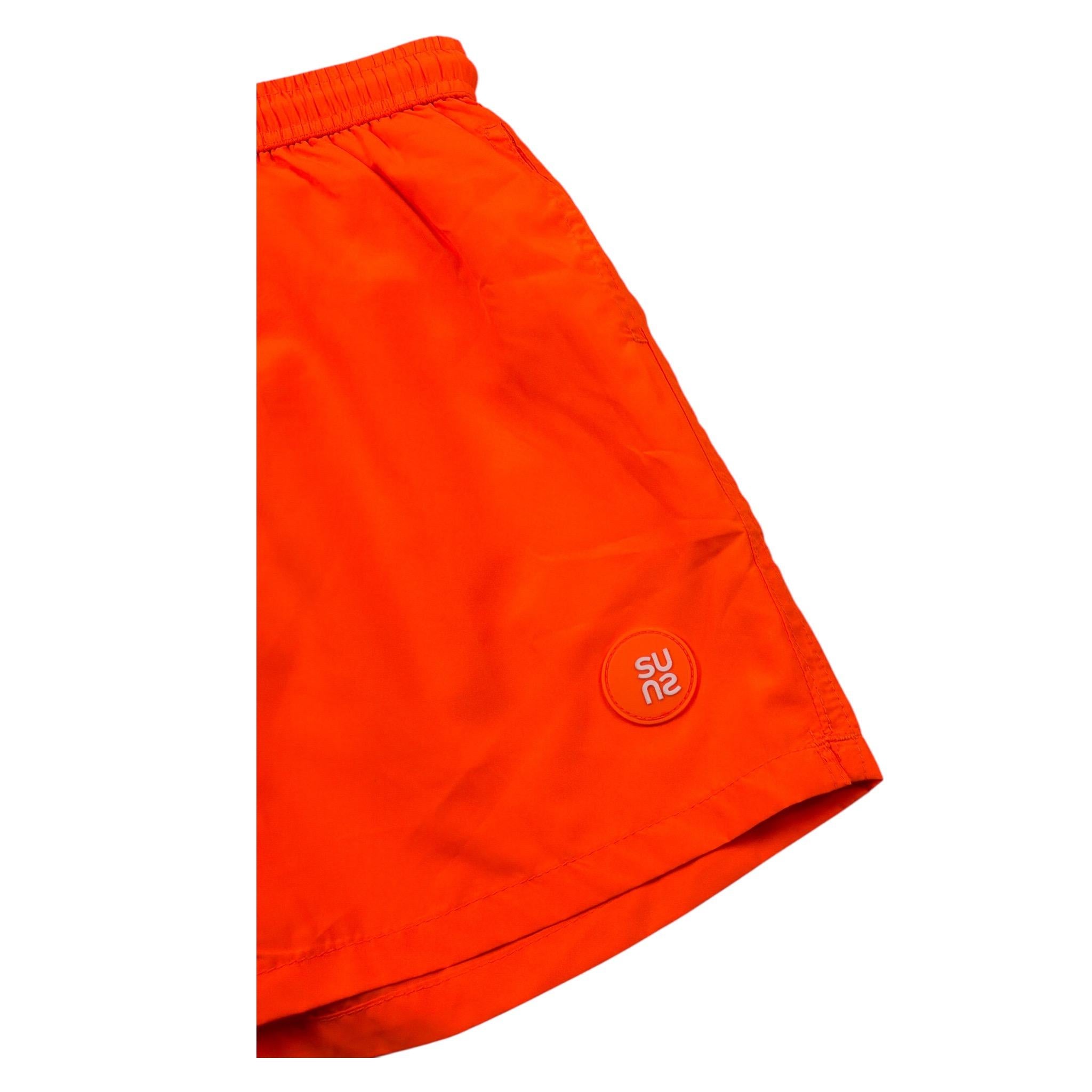 Suns Costume tinta unita con Stampa Arancione Fluo per Bambino BXS0130U ARANCIONE FLUO SUNS 