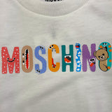 MOSCHINO shirt girocollo tinta unita con stampa Bianco per Neonato M5O00R BIANCO MOSCHINO 