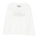 SAINT BARTH shirt girocollo tinta unita con brillantini Bianco per Bambina PENN001 BIANCO SAINT BARTH 