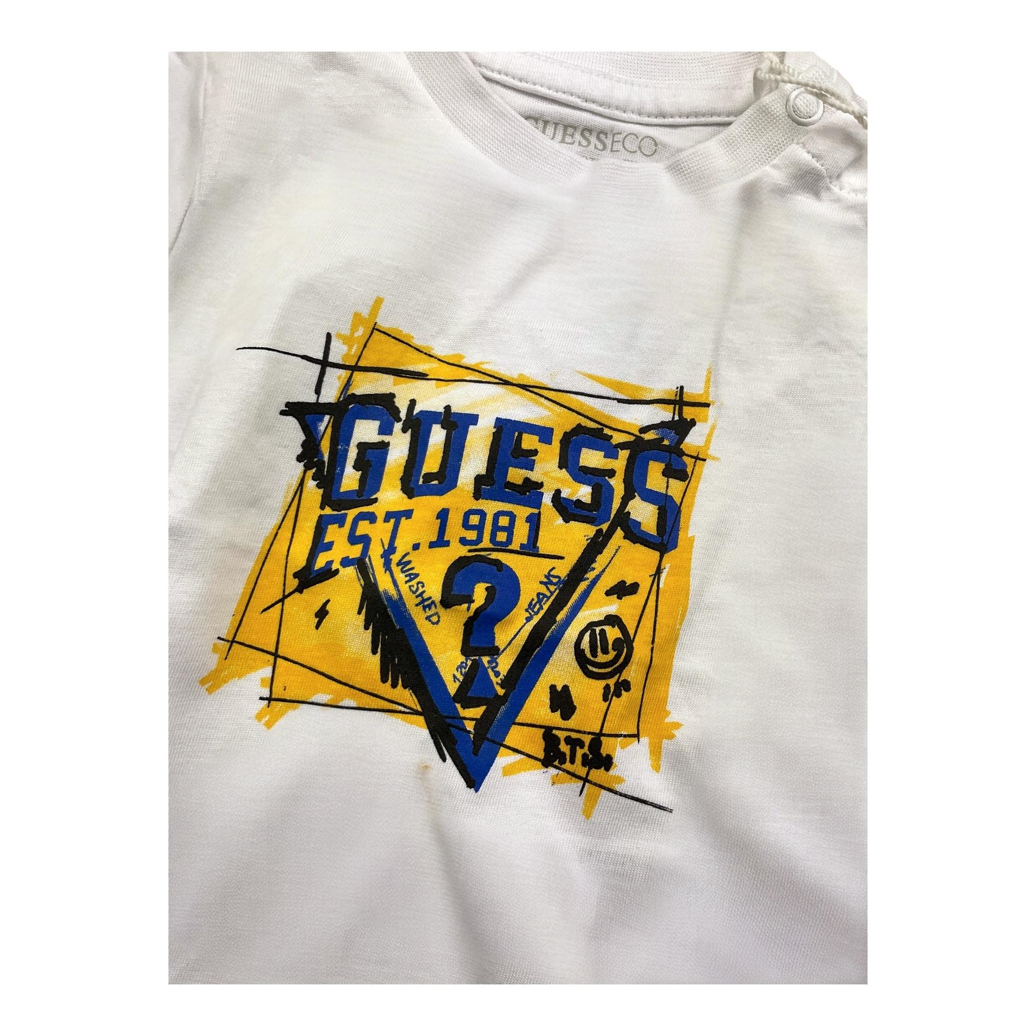 GUESS shirt girocollo tinta unita con stampa Bianco per Neonato N4YI01K8HM4NXXXX BIANCO GUESS 