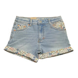 Levi'S Short In Denim Tinta Unita con Girovita Regolabile per Bambina 4EM214 BLU LEVI'S 
