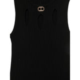 Twinset Canotta Tinta Unita con Logo per Bambina 251GJ3413X NERO TWINSET 