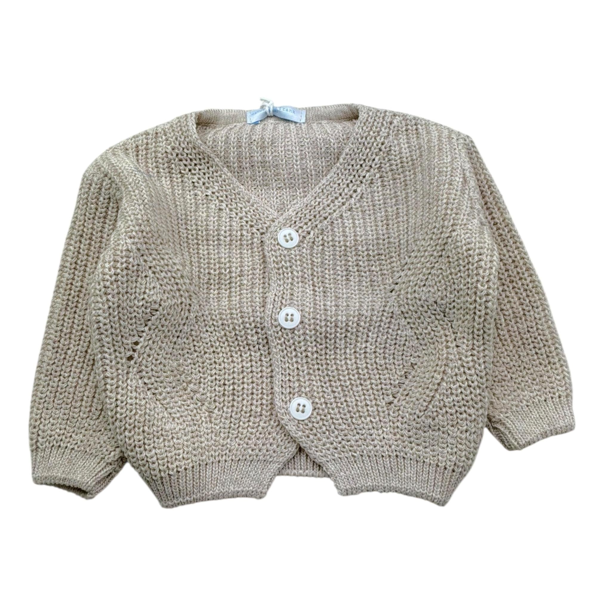 Manuel & Frank Cardigan Tinta Unita  per Neonato MF4178I BEIGE MANUEL & FRANK 