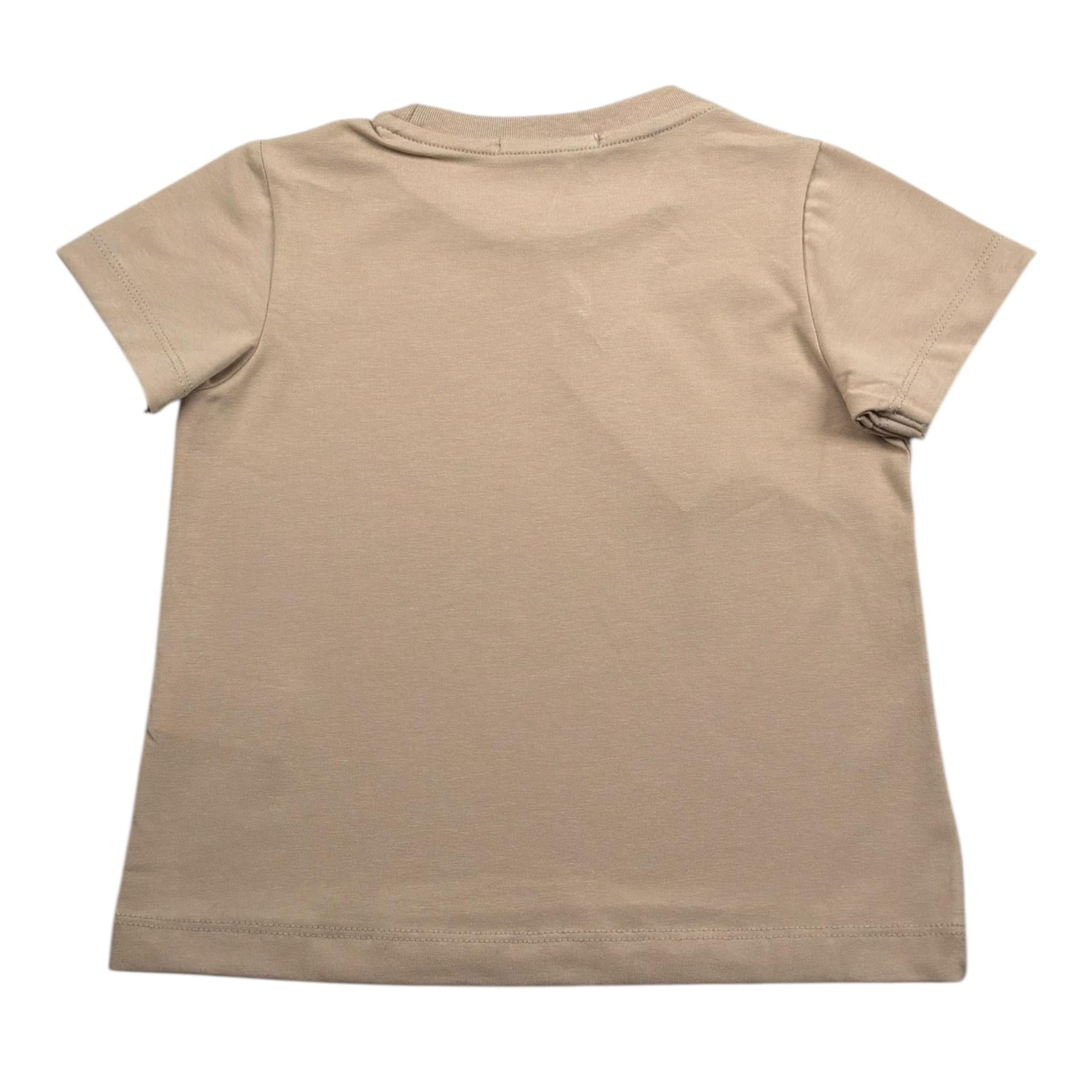 Hinnominate T-Shirt Girocollo Tinta Unita con Stampa per Bambina 3642M00032 BEIGE HINNOMINATE 