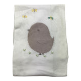 Baby Lord Blanket Solid Color With White Embroidery For Newborn