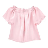 Monnalisa Camicia Mezza Manica Tinta Unita per Neonata 17E300 ROSA MONNALISA 