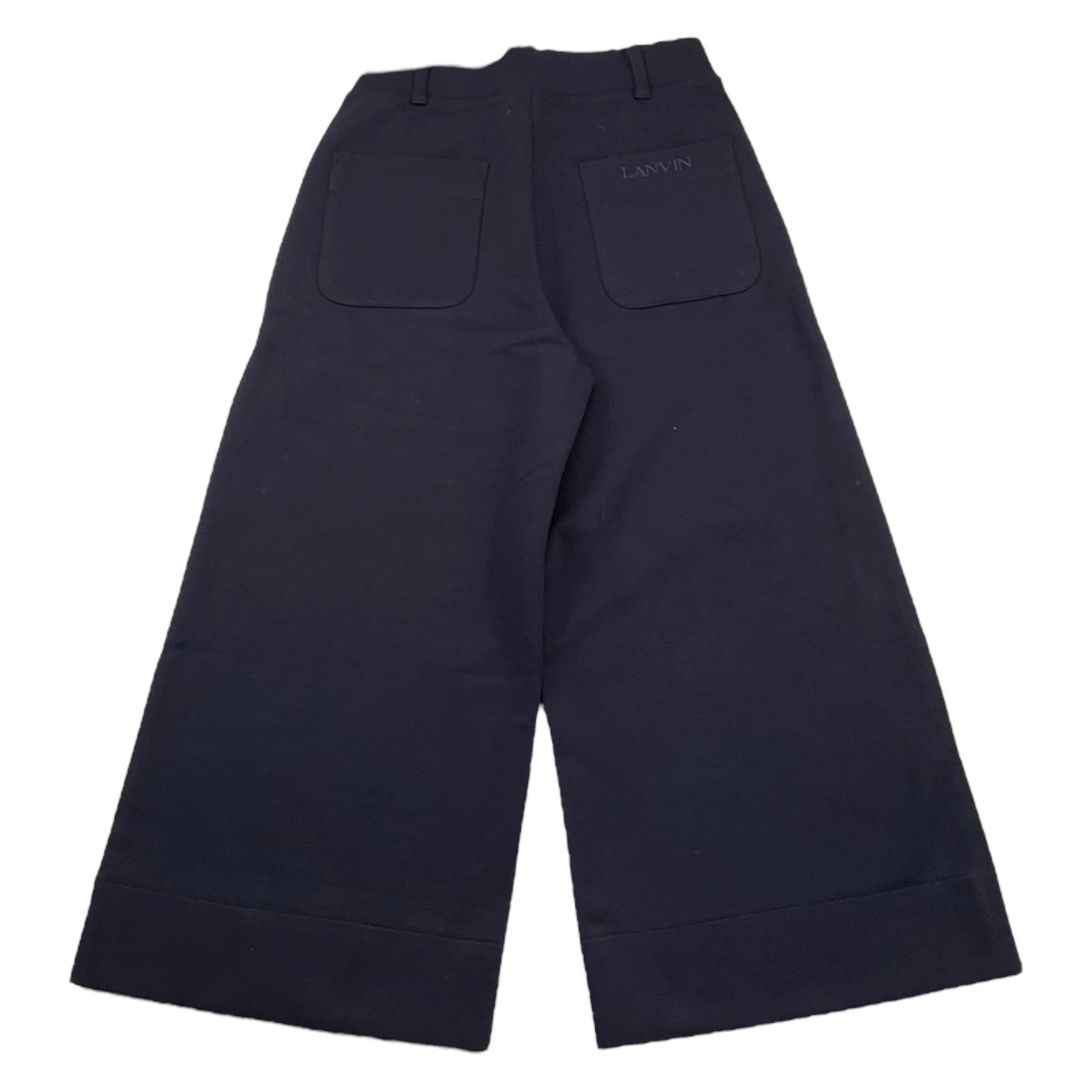 LANVIN pantalone tinta unita modello palazzo Blu per Bambina N14060 BLU LANVIN 