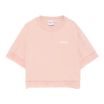 Aspesi T-Shirt Girocollo Tinta Unita con Logo per Bambina S25029TSM7038X ROSA ASPESI 