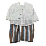 Marlu' Completo 2 Pezzi Gilet-Camicia-Pantalone per Neonato EB2480 BIANCO MARLU' 