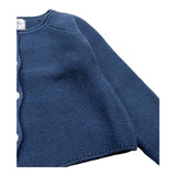 Isi Baby Cardigan In Filo Tinta Unita per Neonata SCCI127GFMM BLU ISI BABY 