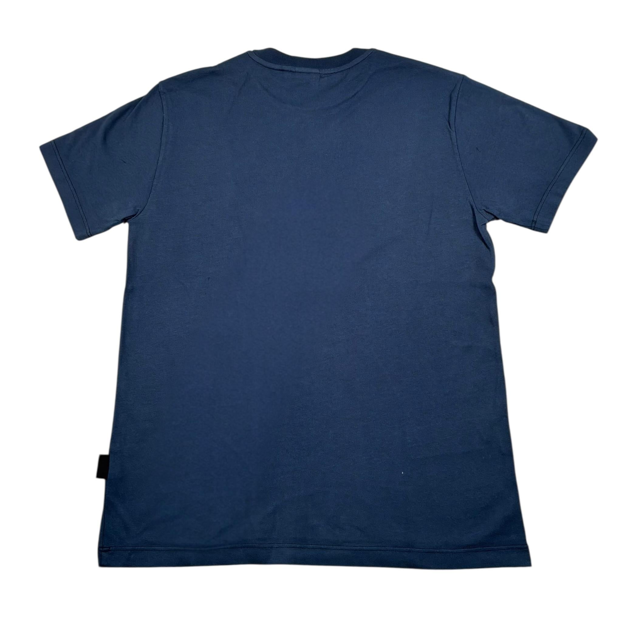 Aspesi T-Shirt Girocollo Tinta Unita con Stampa per Bambino S25051TSM7038X BLU ASPESI 