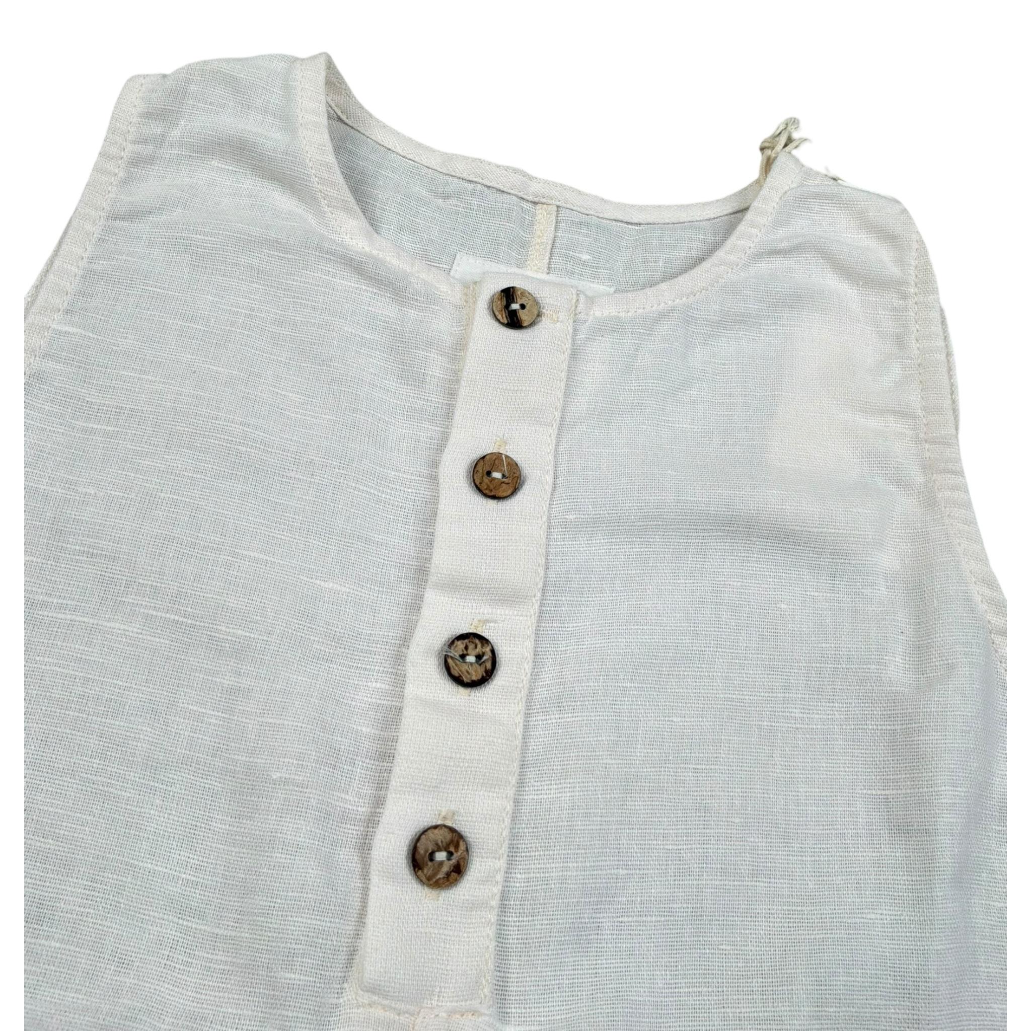 Play Up Pagliaccetto Giromanica Tinta Unita per Neonato PA011AQ11501 PANNA PLAY UP 