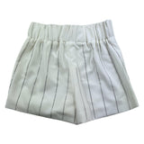 Patrizia Pepe Plain Shorts With Elastic Waist And White Rhinestones For Girls