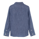 Saint Barth Camicia Manica Lunga Tinta Unita per Neonato AGN0001003N BLU SAINT BARTH 