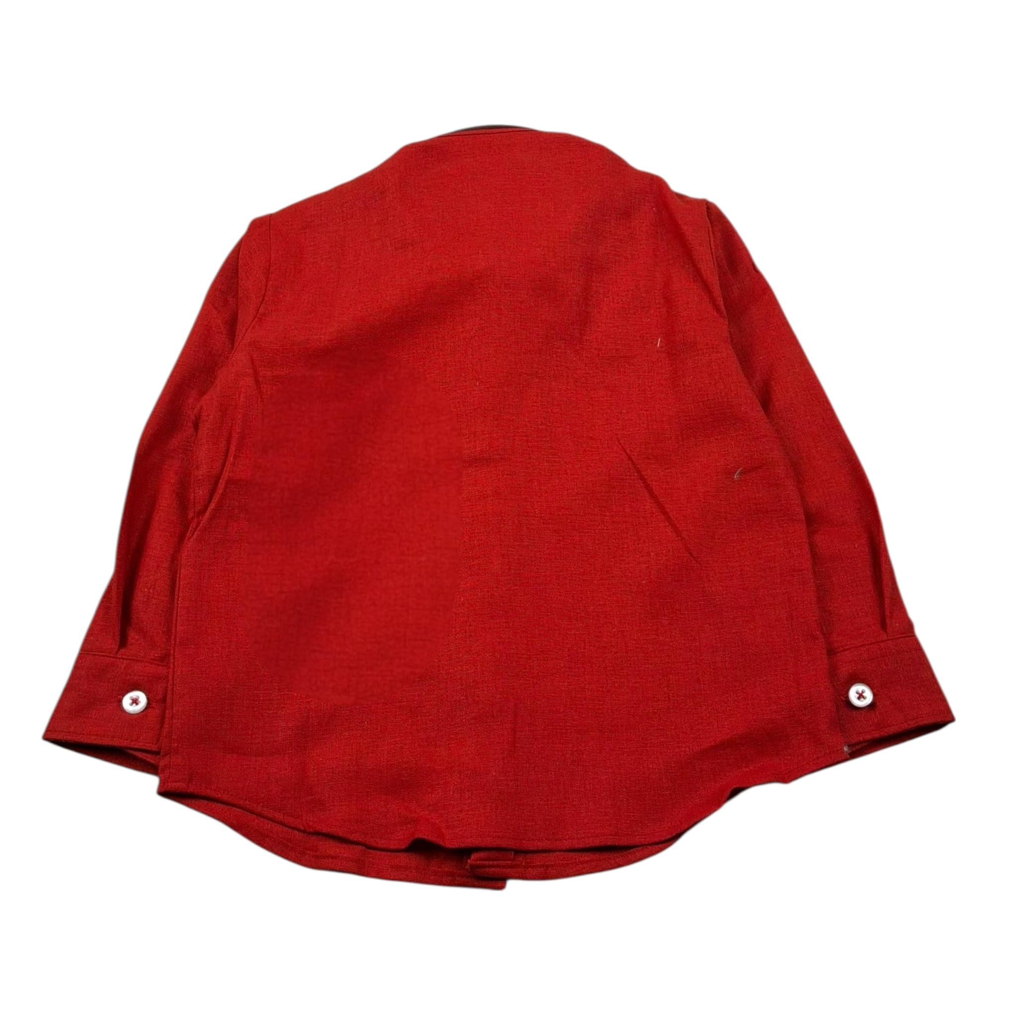 Manuel Ritz Camicia Manica Lunga Tint Unita Rosso per Bambino MR30833J ROSSO MANUEL RITZ 