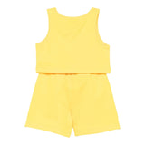 Moschino Completo 2 Pezzi Top-Short Tinta Unita per Bambina HDG01D GIALLO MOSCHINO 