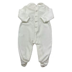 STORY LORIS tutina in ciniglia tinta unita con applicazioni Bianco per Neonata 56423 BIANCO STORY LORIS 