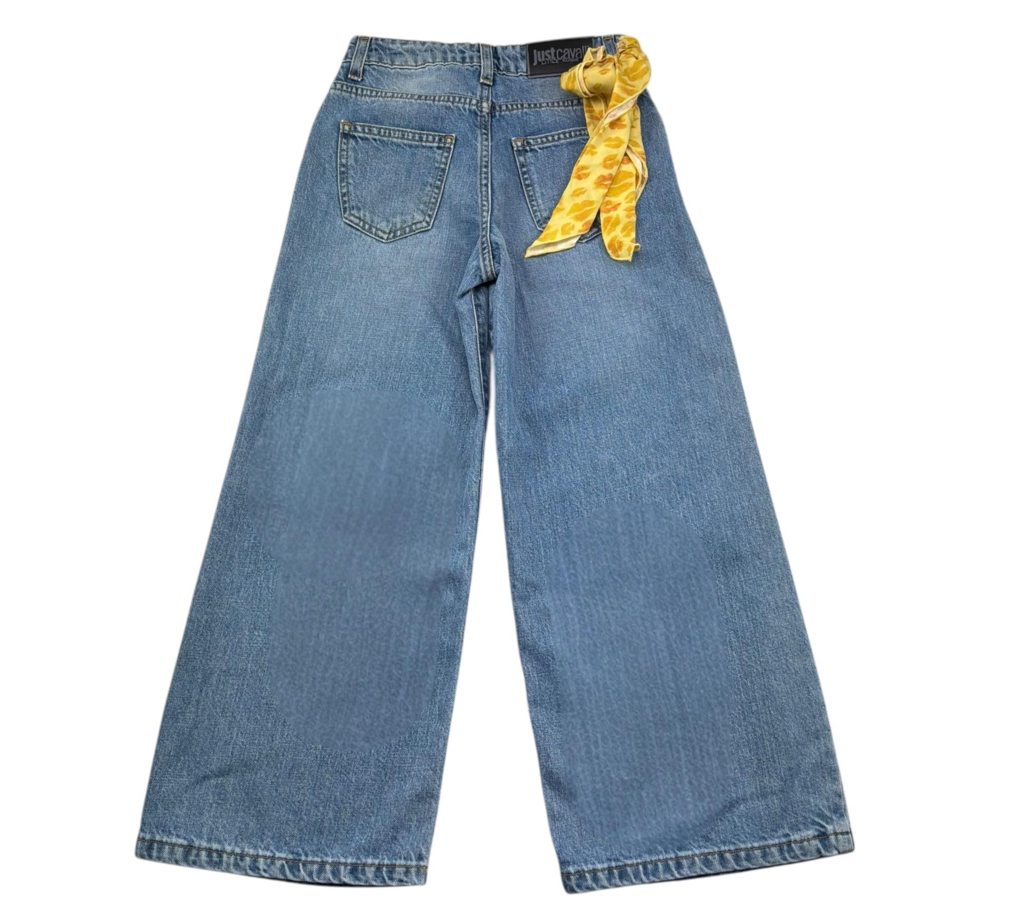 Just Cavalli Jeans Tinta Unita Modello Palazzo per Bambina JGP26188JE BLU JUST CAVALLI 