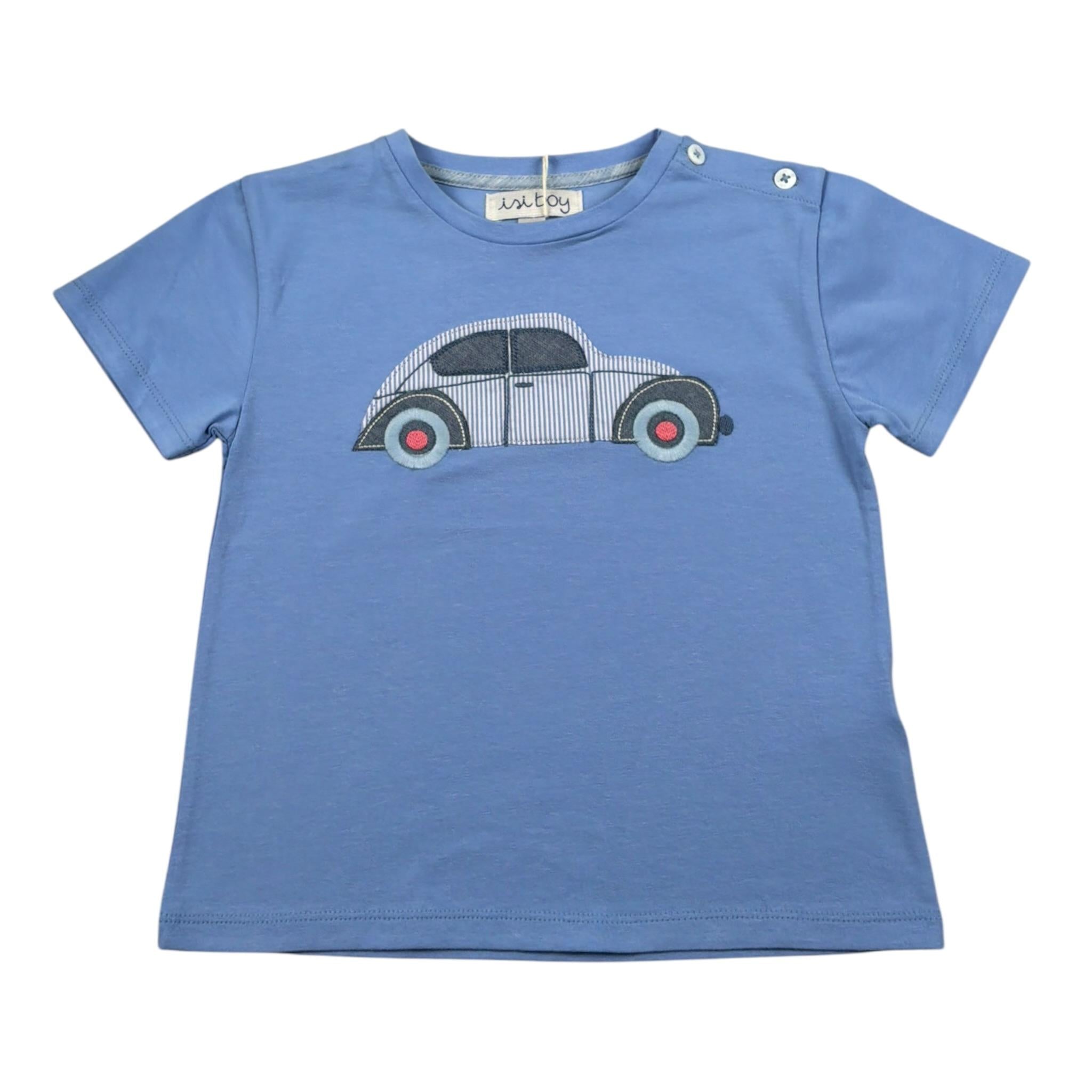 Malvi & Co T-Shirt tinta unita con Stampa Azzurro per Bambino S25B206CAJJJ AZZURRO MALVI & CO 