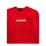 Daniele Alessandrini Crewneck Sweatshirt Solid Color with Red Print for Children