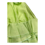 Miss Grant Solid Color Green Applique Sleeveless Dress for Girls