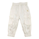 Liu Jo Solid Color Trousers With Elastic Waist White For Girls