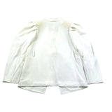 Illiana Plain Jacket With Contrast Button And Faux Pockets Cream For Girls