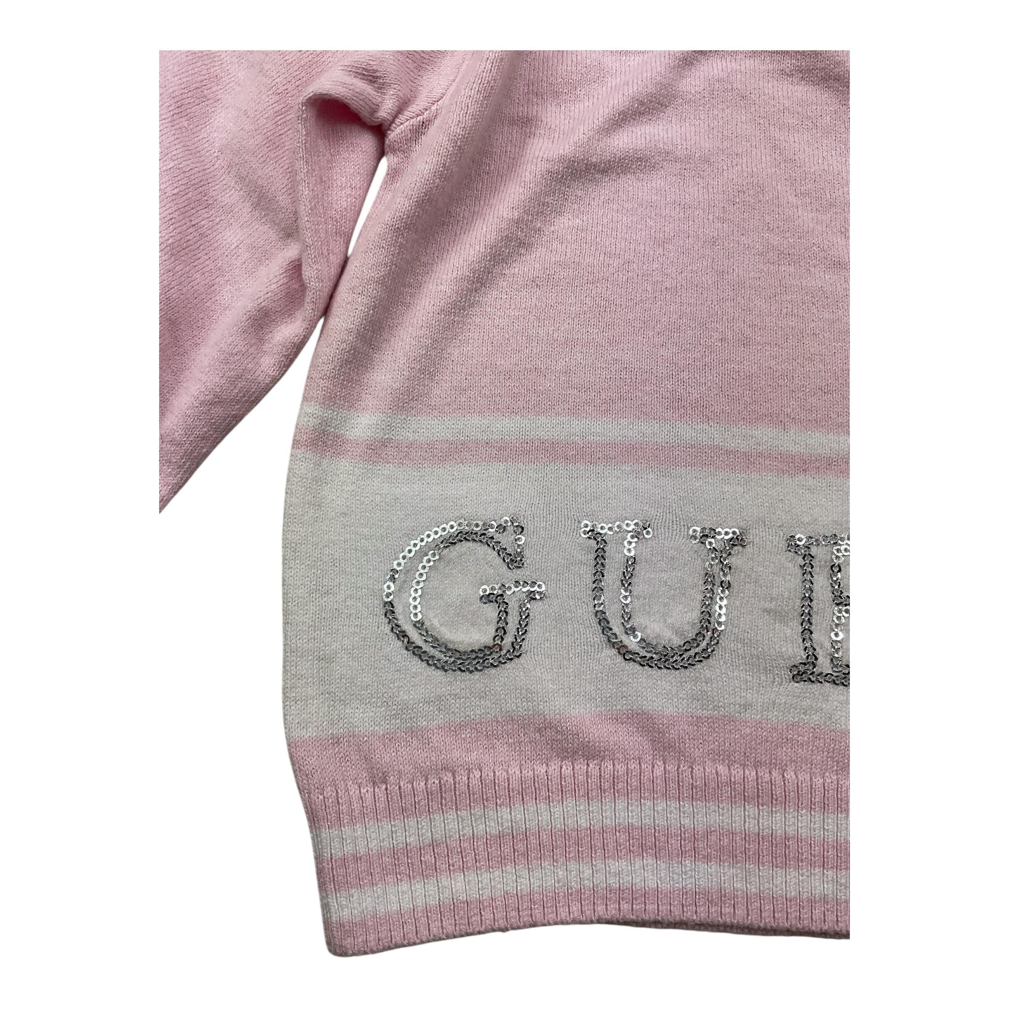 GUESS maglia girocollo tinta unita coon logo Rosa per Neonata K4YR00Z3GW00 ROSA GUESS 